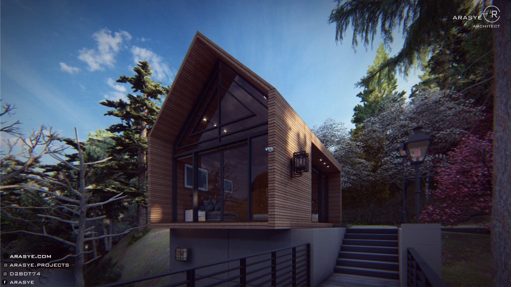 modern wooden house design architecture concepts property 3d illustration arasye arsitek bali indonesia